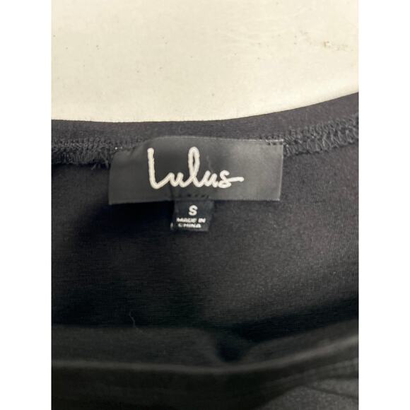 Lulu’s black mesh waist skater mini dress in size small - Picture 4 of 5